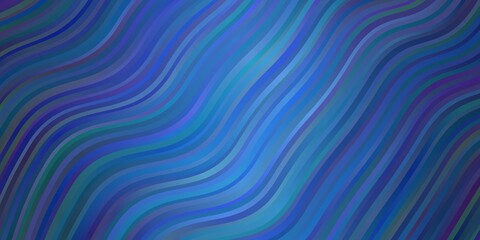 Fototapeta premium Light BLUE vector background with curves.