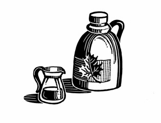 jug of maple syrup illustration