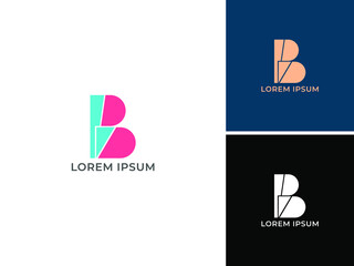 ILLUSTRATION ABSTRACT LETTER B LOGO DESIGN VECTOR ICON