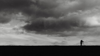 Silhouette en noir et blanc