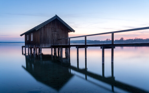 Bootshaus am Ammersee in Bayern