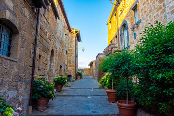 Beautiful historic center of Civita di Bagnoregio. Lazio  Italy