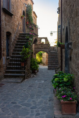 Fototapeta na wymiar Beautiful historic center of Civita di Bagnoregio. Lazio Italy