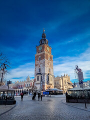 Fototapeta na wymiar The Town Hall Tower of Krakow, Poland