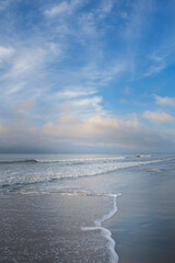 Blue skies over the atlantic ocean