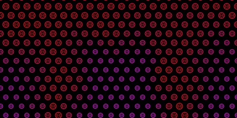Dark Purple, Pink vector backdrop with mystery symbols.