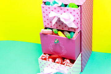 variety of candies and colors