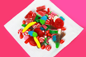 variety of candies and colors