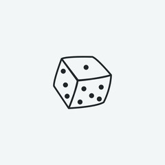 dice vector icon illustration sign 