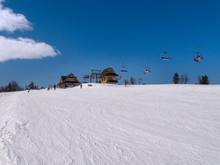 Witów Ski stok narciarski z wyciągiem - obrazy, fototapety, plakaty