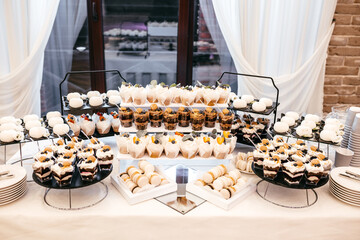 Elegant candy-bar at wedding party