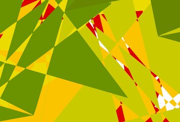 Light Green, Red vector background with polygonal forms.