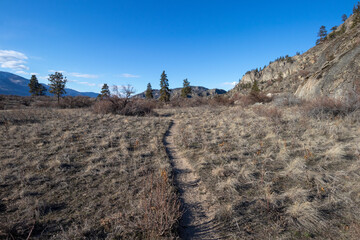 dirt trail in the desert in the mountains
