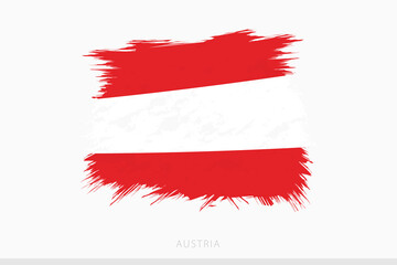 Grunge flag of Austria, vector abstract grunge brushed flag of Austria.