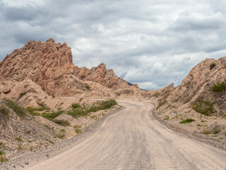 Argentina Route 40 from Cachi to Cafayate, following the course of the Calchaquí river it crosees magnificent landscapes with stunning rock formations, historical villages and vineyards