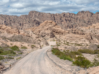Argentina Route 40 from Cachi to Cafayate, following the course of the Calchaquí river it crosees magnificent landscapes with stunning rock formations, historical villages and vineyards