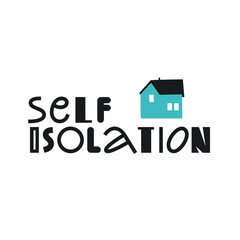 Illustration of hand drawn lettering about quarantine and corona virus pandemy. Set of stickers - stay home, wash your hands, sanitize. Unique vector design elements. Covid19 quotes and concepts