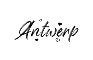 Fototapeta na wymiar Antwerp grunge city typography word text with grunge style. Hand lettering. Modern calligraphy text