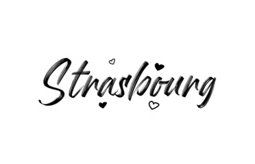 Fototapeta na wymiar Strasbourg grunge city typography word text with grunge style. Hand lettering. Modern calligraphy text