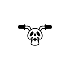 Skull motorbike, illustration for t-shirt, street wear, sticker, or apparel merchandise. With retro, and cartoon style.
