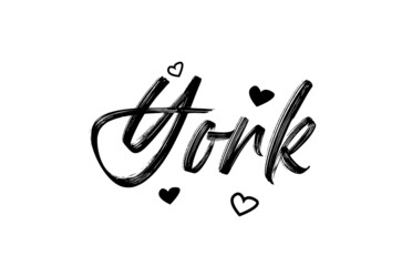 York grunge city typography word text with grunge style. Hand lettering. Modern calligraphy text