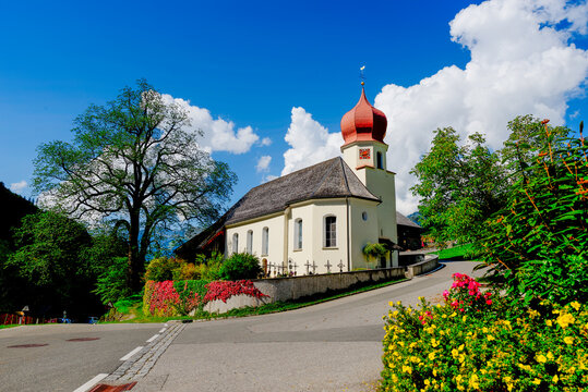 Village of Marul in the Grosswalsertal, State of Vorarlberg, Austria