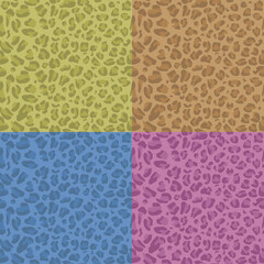 Abstract seamless vector pattern of leopard skin. Set Abstract print from the skin of wild animals. For print, web, home decor, fashion, surface, graphic design