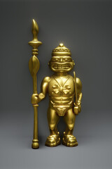 golden shaman warrior figure