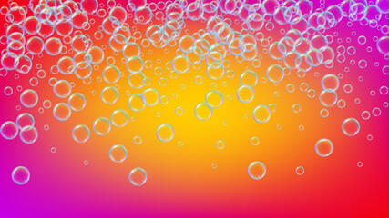 Bath bubble. Detergent soap foam and suds for bathtub. Shampoo. Aqua fizz and splash. Realistic water frame and border. Blue 3d vector illustration poster. colorful liquid bath bubble.