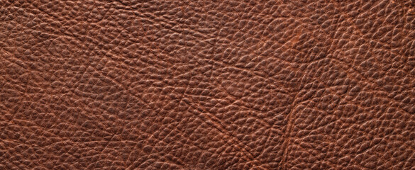 brown leather texture as background. natural cowhide close-up - obrazy, fototapety, plakaty