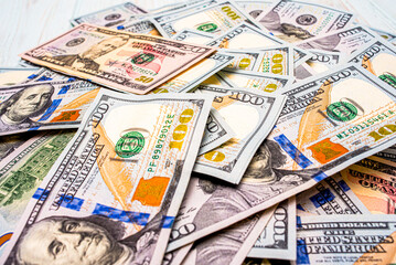 American dollars as a background. Finance and banks. The growth of the dollar. The growth of the dollar.