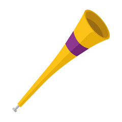 Isolated colored trumpet musical instrument Vector