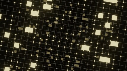 Matrix Sci-Fi Grid in Geometry Illustration Abstract 3d Render
