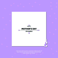 Mother's day greeting card premium vector