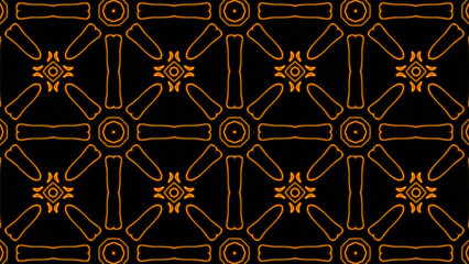 Abstract orange geometric seamless pattern background. Abstract Stripes Kaleidoscope. Fast Psychedelic Colorful Kaleidoscope VJ background. Disco Abstract Background. Kaleidoscope effect