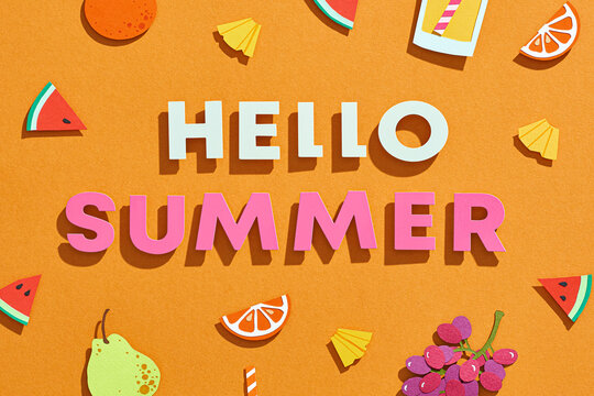 Beautiful summer posters and banners with fruits