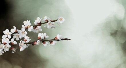 A blurred background with a small fresh flower