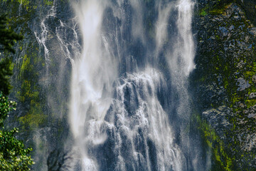 Close up of waterfall