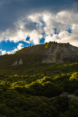 Cliffs during sunset