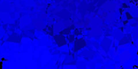 Obraz premium Dark blue vector texture with memphis shapes.