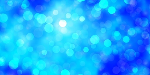 Light BLUE vector background with circles.