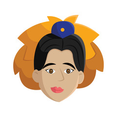 Isolated happy girl avatar cartoon with traditional carnival clothes Vector