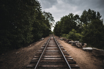 Fototapeta premium railway in the mountains