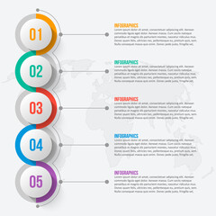 Abstract 3D Paper Infographics. Business template .Vector illustration