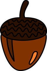 oak nut cartoon vector