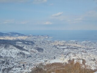 Snow Street View of Otaru, Hokkaido