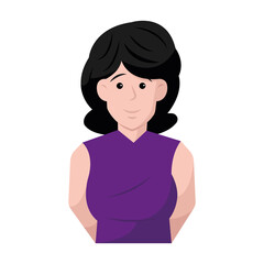 Isolated happy pretty woman cartoon Vector