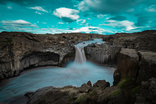 Aldeyjarfoss waterfall in Iceland. © Athanasios