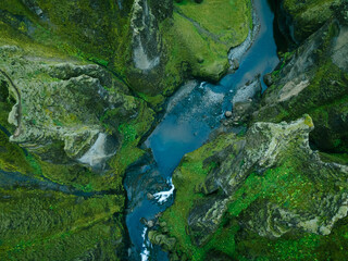 Fjaðrárgljúfur canyon in Iceland