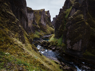 Fjaðrárgljúfur canyon in Iceland